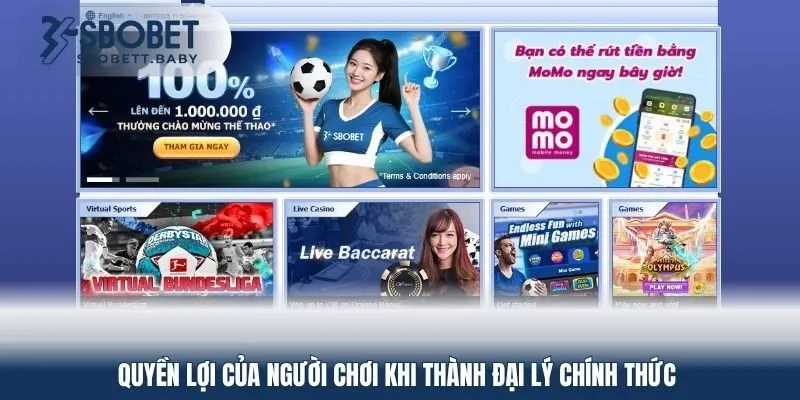 Quyền lợi của người chơi khi thành đại lý chính thức